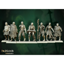 Highlands Miniatures - Zombie Regiment (10) - with Command Group