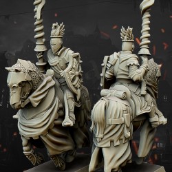 Highlands Miniatures - Heavy Cavalry with Command Group (10)