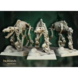Highlands Miniatures - Dire Wolves (10) with Rectangular Bases