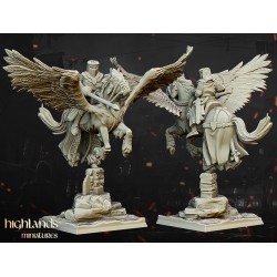 Highlands Miniatures - Pegasus Knights (3) with Square Bases
