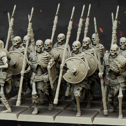 Highlands Miniatures - Skeleton Spearmen (10)