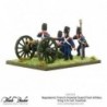 Black Powder Mounted Napoleonic French Imperial Guard Foot Artillery firing howitzer