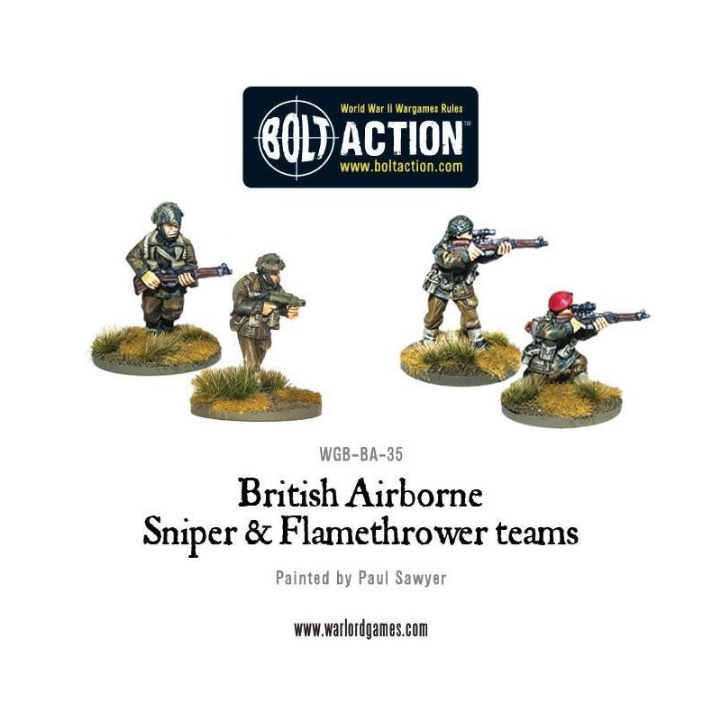 British Airborne Flamethrower and sniper teams
