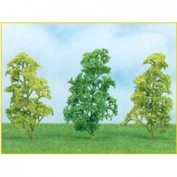 Set de 3 arbres feuillus 10cm